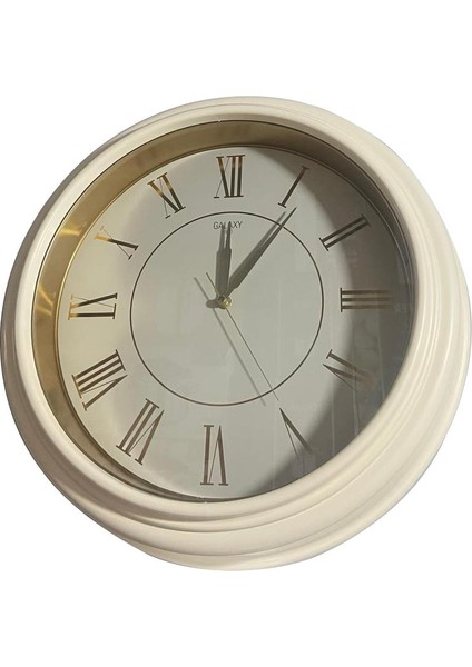 Dekoratif Duvar Saati Krem Renk 45 cm