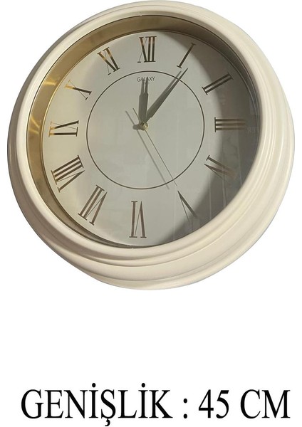 Dekoratif Duvar Saati Krem Renk 45 cm fiyatları