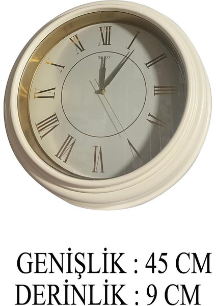 Dekoratif Duvar Saati Krem Renk 45 cm modelleri
