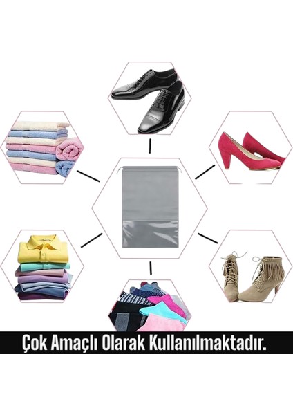 ( 5 Adet ) Pencereli Ayakkabı Saklama Hurcu Ayakkabı Taşıma Çantası Valiz Çanta Seyahat Organizer fiyatları