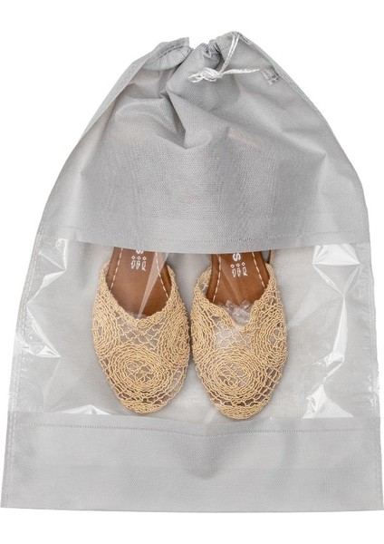 ( 5 Adet ) Pencereli Ayakkabı Saklama Hurcu Ayakkabı Taşıma Çantası Valiz Çanta Seyahat Organizer indirimleri