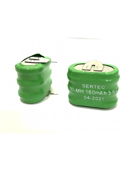 3.6V 3S1P 160 Mah 2 Pin Nı-Mh Buton Pil