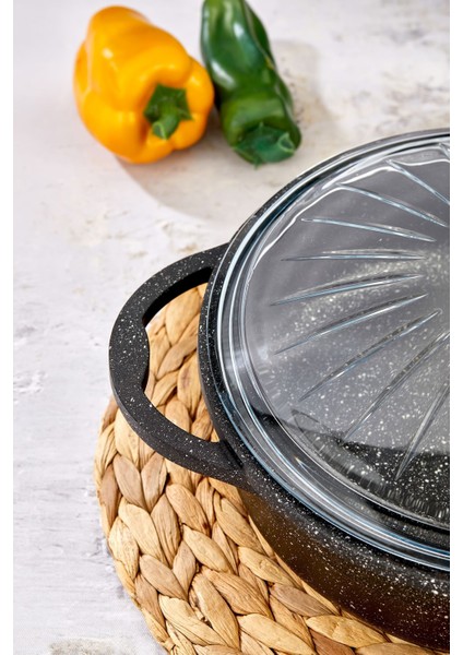 Döküm Granit 26 cm Karnıyarık Tava, Dayanıklı ve Şık Mutfak Gereci fiyatları