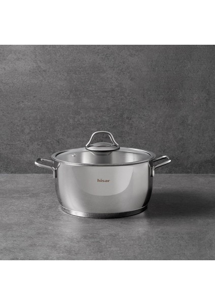 Çelik Derin Tencere, 22 Cm, Şık ve Dayanıklı Mutfak Gereci