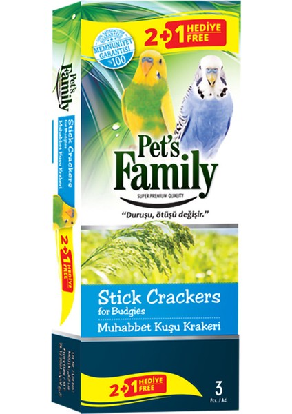 Family Muhabbet Kuşu Krakeri 2+1