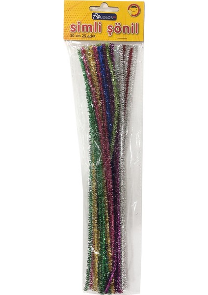 Simli Şönil 30 cm 25'li