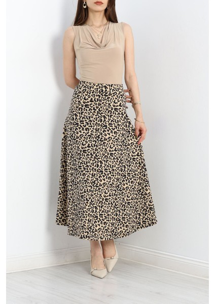 Desenli Midi Etek Leopar1 fırsatları