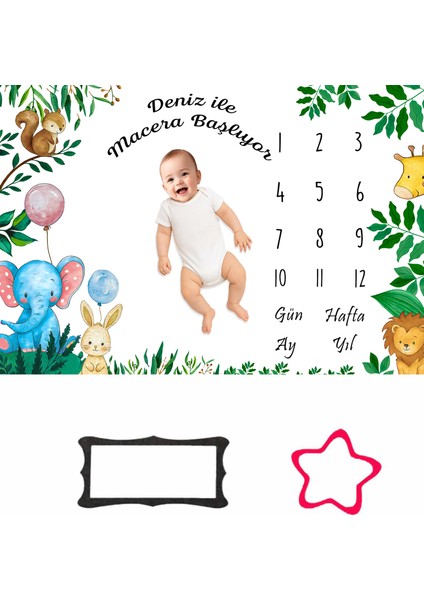 Kız Erkek Bebek %100 Pamuk Isimli Anı Battaniyesi, Organik Fırca Hediye Set STL7047 fırsatları