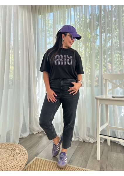 Mıuw Coton Regular Siyah T-Shırt