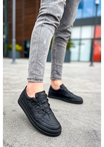 J040 C-Rey Ortopedik Taban Günlük Cilt Erkek Sneaker Spor Ayakkabı Cst Siyah fiyatları