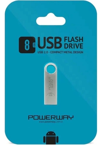 8 GB Metal USB 2.0 Flash Bellek (5047)