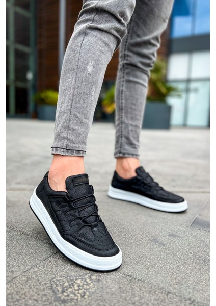 J040 C-Rey Ortopedik Taban Günlük Cilt Erkek Sneaker Spor Ayakkabı Cbt Siyah fiyatları