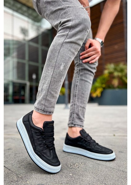 J040 C-Rey Ortopedik Taban Günlük Cilt Erkek Sneaker Spor Ayakkabı Cbt Siyah fırsatları