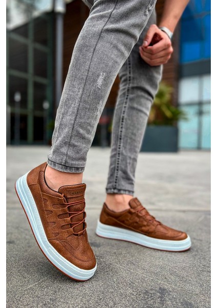 J040 C-Rey Ortopedik Taban Günlük Cilt Erkek Sneaker Spor Ayakkabı Cbt Taba fırsatları