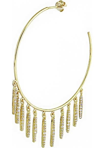 Sallantılı Gümüş Küpe MSKP2268, 925 Ayar Gümüş, Altın Kaplama fiyatları