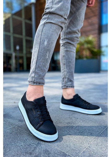 J043 Cowien Ortopedik Taban Günlük Cilt Erkek Sneaker Spor Ayakkabı Cbt Siyah modelleri