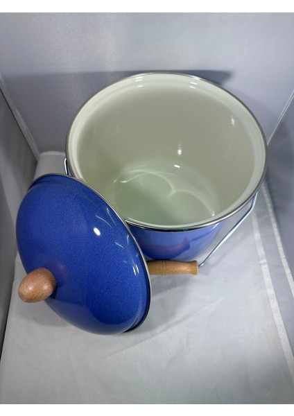 Renkli Emaye Bakraç 5 Lt Yoğurt ve Saklama Tenceresi, 22 cm