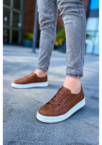 J043 Cowien Ortopedik Taban Günlük Cilt Erkek Sneaker Spor Ayakkabı Cbt Taba