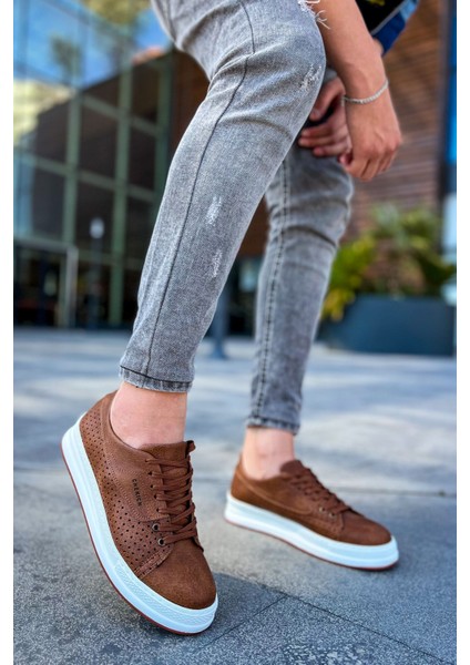 J043 Cowien Ortopedik Taban Günlük Cilt Erkek Sneaker Spor Ayakkabı Cbt Taba modelleri