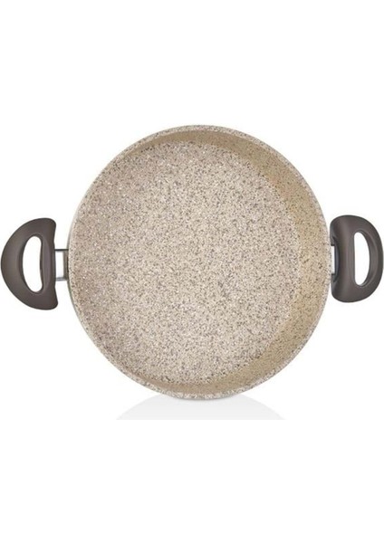 Kahverengi 22 cm Kremalı Sığ Tencere, Şık ve Kullanışlı Mutfak Gereci fırsatları