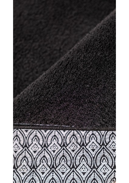 Siyah Peluş Yumuşak Dokulu Tüylü Kaymaz Taban Tozumaz Yıkanabilir Halı fırsatları