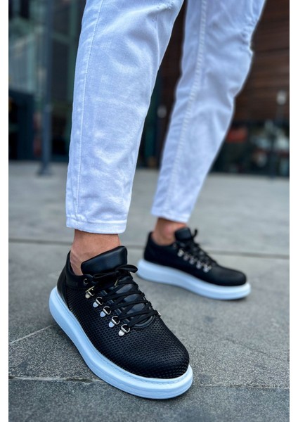 J021 Favo Ortopedik Taban Günlük Cilt Erkek Sneaker Spor Ayakkabı Cbt Siyah fiyatları