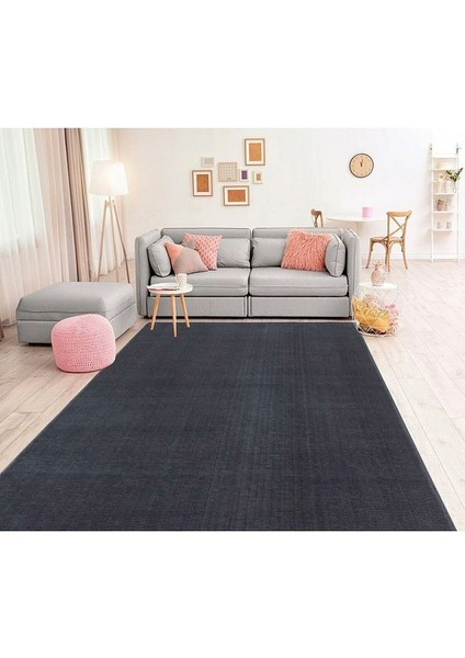 Antrasit Peluş Yumuşak Dokulu Tüylü Kaymaz Taban Yıkanabilir Halı fiyatları