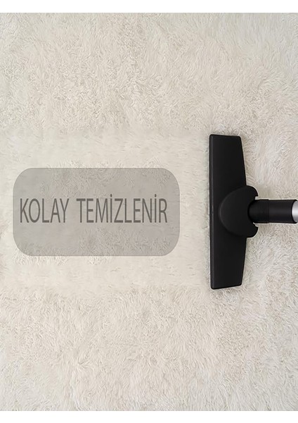 Krem Yumuşak Dokulu Peluş Tüylü Kaymaz Taban Tozumaz Yıkanabilir Halı fırsatları