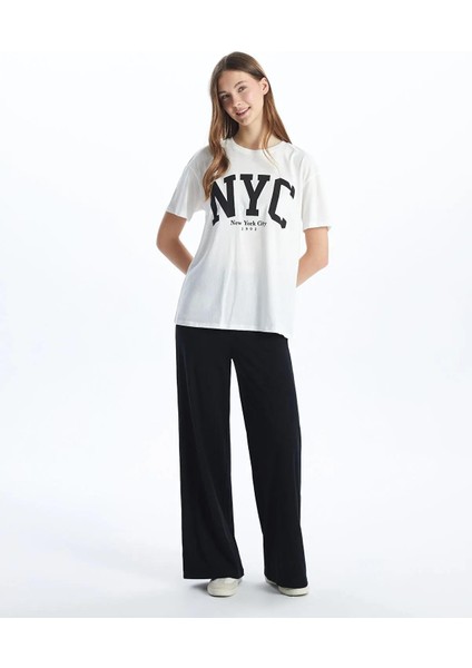 Xsıde Bisiklet Yaka New York City Baskılı Kadın T-Shirt (S5) fiyatları