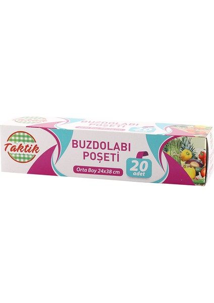 Buzdolabı Poşeti Orta Boy 24*38 cm 20 Adet