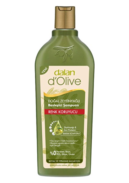 400 ml Şampuan D'olive Zeytinyağlı Renk Koruyucu