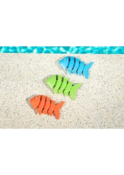 Renkli 3'lü Iskelet Balık Dalış Oyuncakları Çocuklar Için Plaj ve Havuz Eğlencesi fırsatları