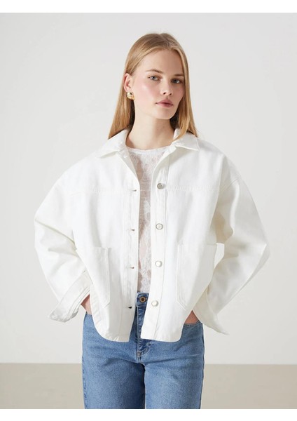 Lcw Vision Oversize Kadın Jean Gömlek Ceket (S5)