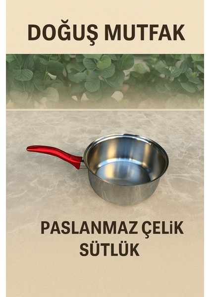 Paslanmaz Çelik Sosluk ve Sütlük, 14 Cm, 600 Ml, Dayanıklı ve Şık Tasarım