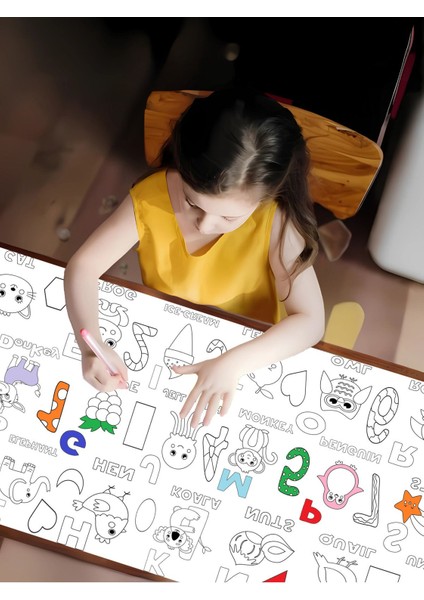 Ingilizce Alfabe 2.5 Dev Boyama Kağıdı | Doğum Günü Partisi Anaokul Oyun Hediyesi modelleri