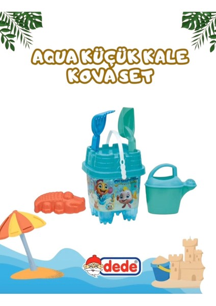 6 Parça Mavi Plaj Kum Kova Seti, Kürek, Tırmık ve Sulama Kabı