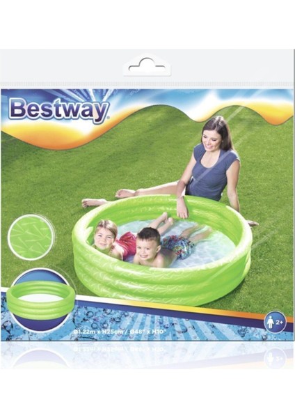 Renkli 3 Boğumlu Şişme Havuz, 1.22M x 25CM, Yeşil, Eğlence Dolu Yaz Keyfi fiyatları