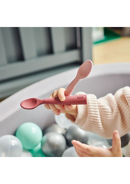 Nam Nam 2li Silikon Mama Kaşığı Pembe-Gül Kurusu modelleri