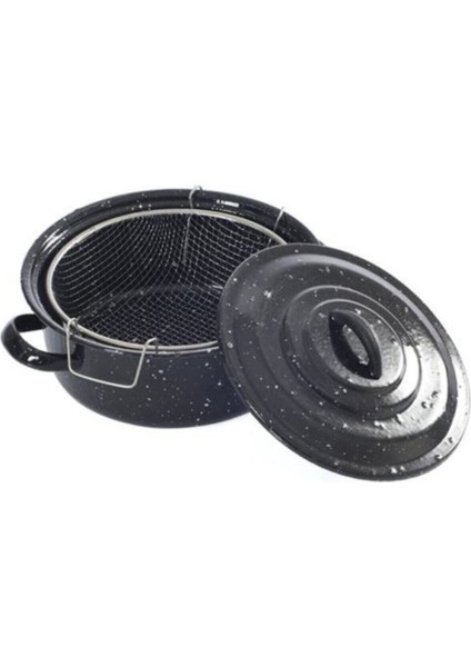Emaye Kapaklı Siyah Telli Cips Kızartma Tenceresi 26 cm fiyatları
