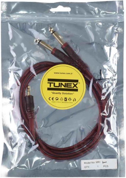 3,5 mm St 2x6,3 mm Mono Erkek 1,5 mt Slikonl MR-600