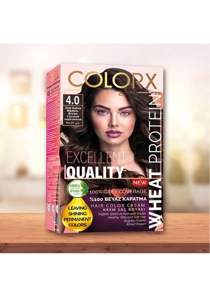 Saç Boyası Tek Set - 4.0 Orta Kahve