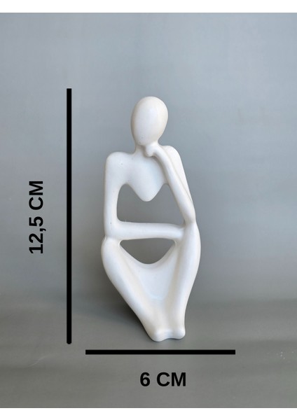Biblo, Dekoratif Obje, Kız Heykel, Soyut Insan Figürü, Kalpli Düşünen Kız Biblo modelleri