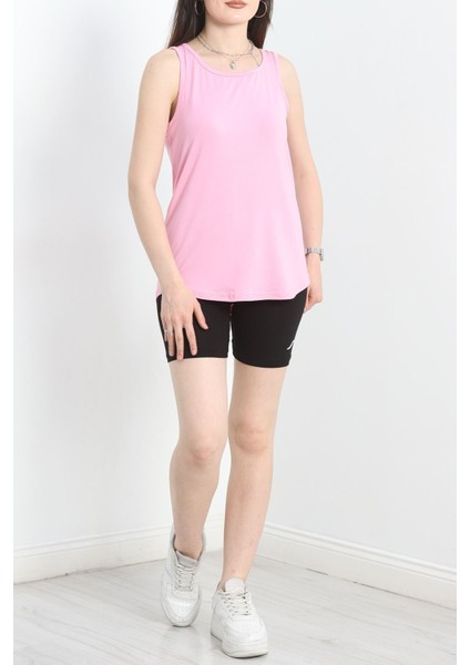 Şortlu Fitness Takım Pembe