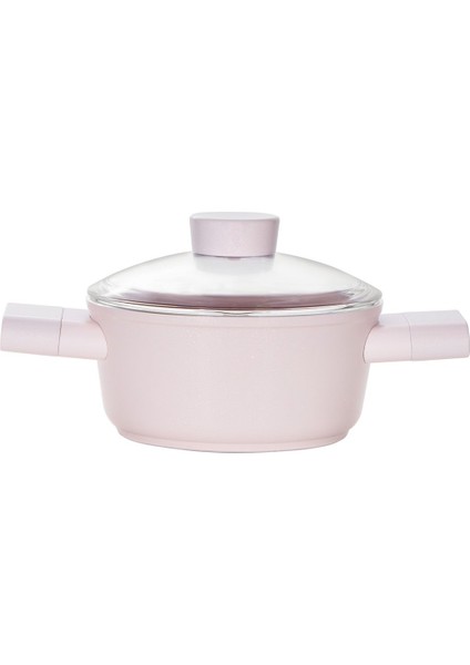 Pembe 16 cm Derin Tencere, Şeffaf Cam, Dayanıklı ve Şık Tasarım indirimleri