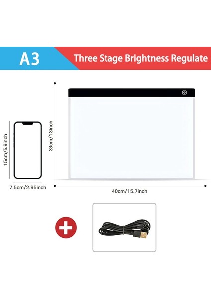 A3 LED Işıklı Çizim Tableti LED Çizim Kopyalama Tableti Eskiz Anime Portre Grafik Çizim 3mod fırsatları
