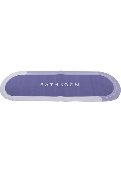 Oval Düz Renkli Su Emici - Sihirli Banyo Paspası Elastik 116 x 37.5cm (5047)