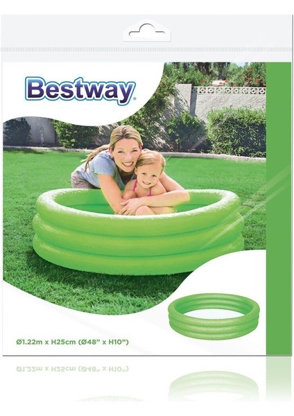 Renkli 3 Halkalı Şişme Çocuk Havuzu 122X25 Cm, Eğlenceli Yaz Aktivitesi Için Ideal fırsatları