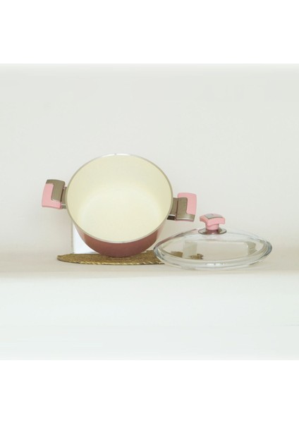 24 cm Pembe Seramik Derin Tava, Şık ve Kullanışlı Mutfak Gereci fiyatları