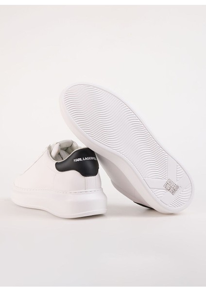 Beyaz-Siyah Erkek Deri Sneaker Kaprı Mens Karl Nft Lo Lace fırsatları