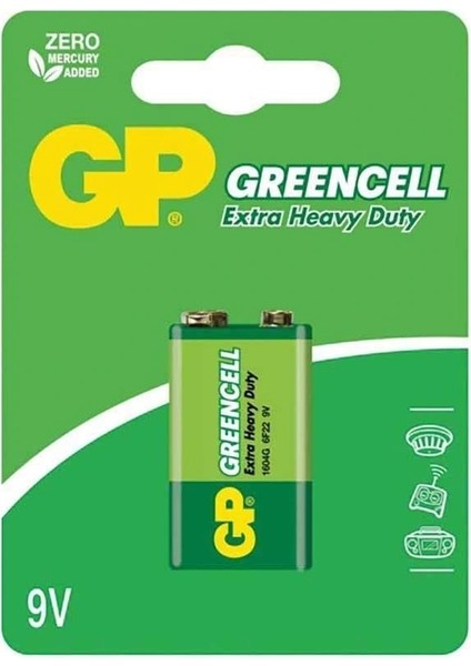 Gp 1604GLF Greencell 9 Volt Blisterli Pil Tekli (5047) modelleri